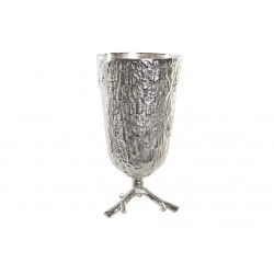 مزهرية لون فضي من الألمنيوم قياس 37*19 