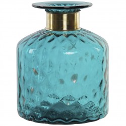 مزهرية من الزجاج والمعدن قياس 25 * 20 * 20 