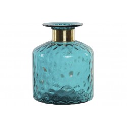 مزهرية من الزجاج والمعدن قياس 25 * 20 * 20 