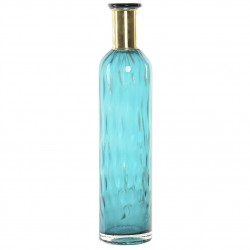 مزهرية من الزجاج و المعدن قياس 34.5 * 10 * 10 