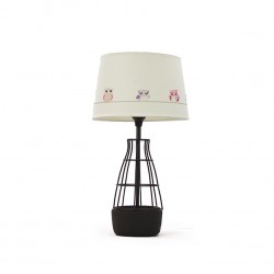 إضاءة طاولة معدنية لون أسود  49 سم * 28 سم * 28 سم