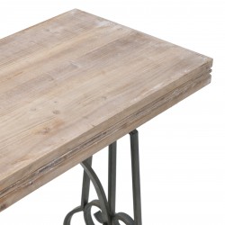 طاولة عرض من الخشب و المعدن قياس 107*40*75