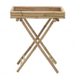 طاولة من خشب البامبو الطبيعي قياس 63 * 43 * 74 سم 