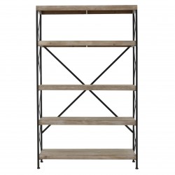 أرفف خشبية و قواعد معدنية قياس 101 * 31 * 165 سم