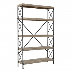 أرفف خشبية و قواعد معدنية قياس 101 * 31 * 165 سم