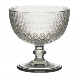 طقم أكواب " بوظة " من الزحاج عدد 4 لون رمادي قطر 10.5 سم 