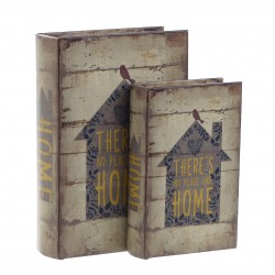 كتاب ديكوري مع صندوق على شكل منزل قياس 15X5X22