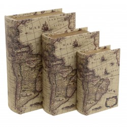 كتاب ديكوري مع صندوق على شكل خريطه قياس 21X8X29