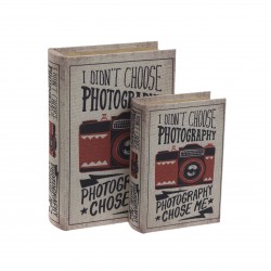 كتاب ديكوري مع صندوق على شكل كاميرا قياس19*8*27