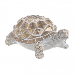 تحفه ديكوريه من البورسلان على شكل سلحفاء لون ذهبي و ابيض قياس 13 * 8،5 * 5،5