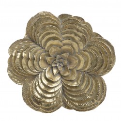 ديكوريه حائط على شكل زهره لون ذهبي قياس 27,5X26,5 X 5