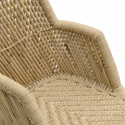 مقعد من خشب البامبو الطبيعي , قياس 130*48*83/43