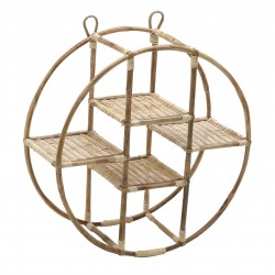 رف ديكوري من الخشب دائري قياس 76*76 *30 سم 