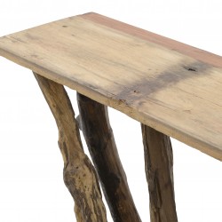 طاولة عرض ( كونسول ) مصنوع من الخشب الطبيعي , قياس 120*53*78