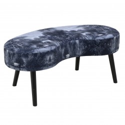 أريكة ذات نمط شاطئي لون أسود وأزرق قياس 100*50*41