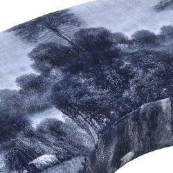 أريكة ذات نمط شاطئي لون أسود وأزرق قياس 100*50*41