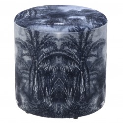 مقعد ذات نمط شاطئي لون أسود وأزرق, قياس 39 * 39 * 41 سم