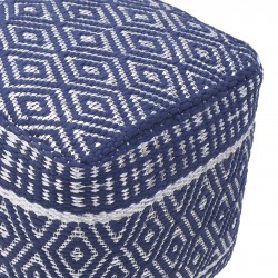 مقعد لون أبيض و أزرق قياس 40 * 40 * 40 سم