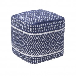 مقعد لون أبيض و أزرق قياس 40 * 40 * 40 سم