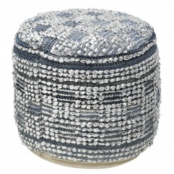 مقعد لون فضي وأزرق , قياس 45 * 45 * 35 سم