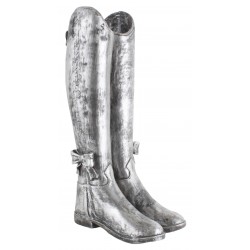 حامل مظلية على شكل حذاء  لون فضي مصنوعة من مادة البوليرسين , قياس 20*25X58