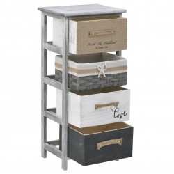 خزانة خشبية باللون الرمادي والأزرق قياس 78 * 28 *35 سم 