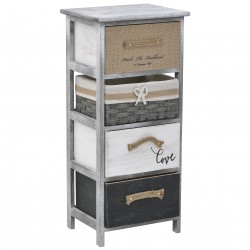 خزانة خشبية باللون الرمادي والأزرق قياس 78 * 28 *35 سم 