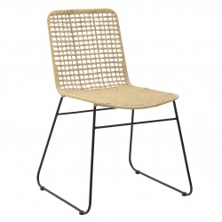 كرسي من المعدن والرتان قياس 56*58*85