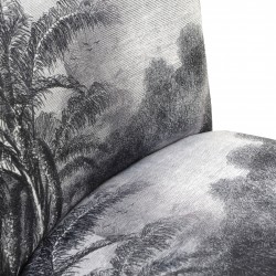 كرسي ذات نمط شاطئي لون رمادي وأسود قياس 58*62*76/45