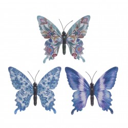 طقم فراشات حائط ديكورية عدد 3 قياس 25*3*22