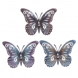 طقم فراشات حائط ديكورية عدد 3 قياس 24*2*17