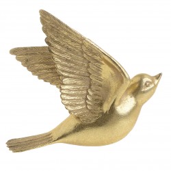 جدارية ديكورية على شكل طائر باللون الذهبي قياس 15*4*17