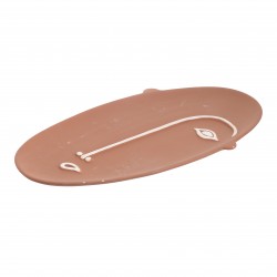 صحن ديكوري على شكل وجه من الفخار الأحمر قياس 35*20*2