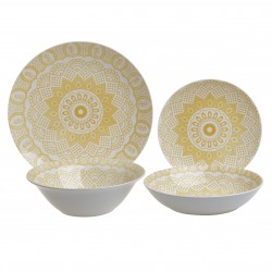 طقم صحون من البورسلان عدد 19 قطعة