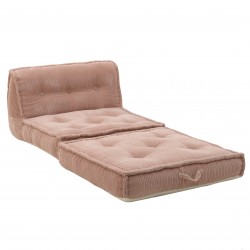 كرسي / تخت لون زهري من القطن قياس 80X80X65