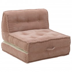 كرسي / تخت لون زهري من القطن قياس 80X80X65