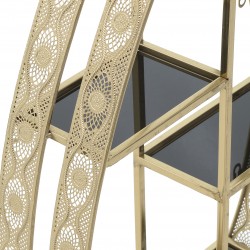 رف حائط معدني لون ذهبي  47.00سم x 13.00سم x 76.00سم