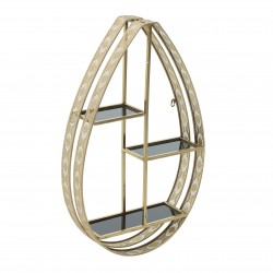 رف حائط معدني لون ذهبي  47.00سم x 13.00سم x 76.00سم