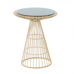 طاولة معدنية / زجاجية