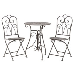 طاولة معدنية مع كراسي عدد 2