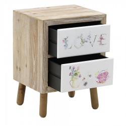 خزانة صغيرة بلون البيج الطبيعي والأبيض   قياس 40سم * 43 سم * 55سم