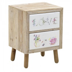 خزانة صغيرة بلون البيج الطبيعي والأبيض   قياس 40سم * 43 سم * 55سم