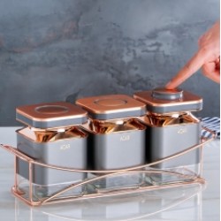 طقم توابل على قاعده معدنيه لون رمادي عدد 3 طقم توابل على قاعده معدنيه لون رمادي عدد 3