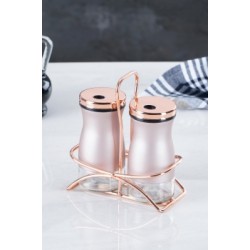 طقم توابل على قاعده معدنيه لون وردي عدد 2