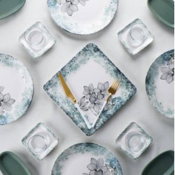 طقم صحون افطار مصنوع من السيراميك يكفي 4 اشخاص عدد17 قطعه طقم صحون افطار مصنوع من السيراميك يكفي 4 اشخاص عدد17 قطعه