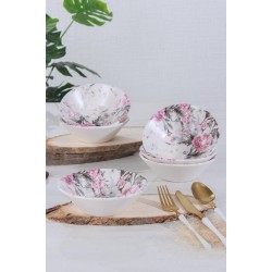 طقم صحون مجوف مصنوع من السيراميك قياس 14*6 عدد 6