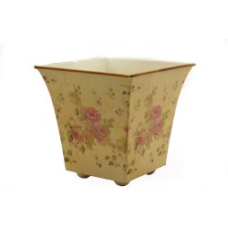 حوض نباتات من المعدن ذات ألوان زاهية 