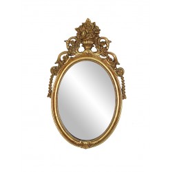 مرآة حائط ديكورية لون ذهبي