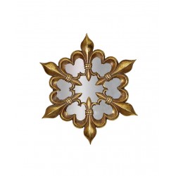 مرآة حائط ديكورية لون ذهبي