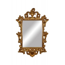 مرآة حائط ديكورية لون ذهبي